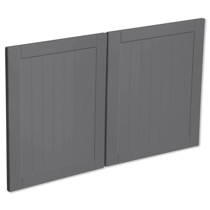 Kaboodle 1000mm Grey Fig Country Fridge Cabinet Doors - 2 Pack