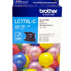 Brother LC77XLC Cyan Ink Cartridge  High Yield for MFC J6510DW Series