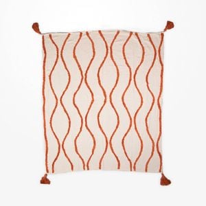 DWBH Cotton Slub Throw Blanket 125x150cm Home Decor OCHRE