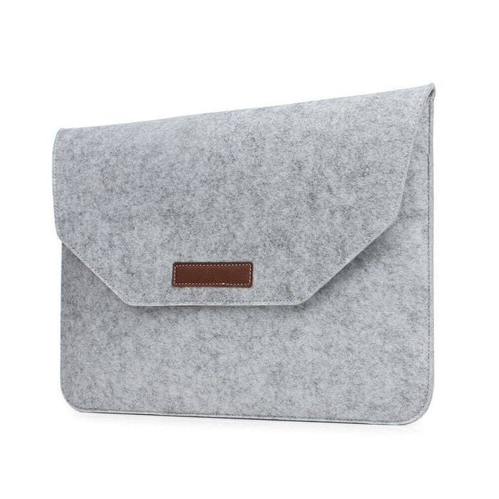 Laptop Wool Felt Sleeve Case Cover Bag Pouch for Different Laptop Models for 11.6'(light grey)