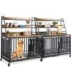 Advwin 2PCS Dog Crate Furniture Heavy Duty Dog Cage Sturdy Dog Kennel Storage Rack