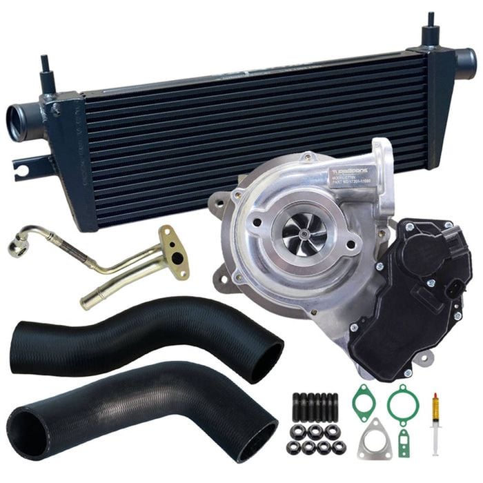 Upgrade Billet Turbo Charger With 52mm Intercooler & Hoses And Genuine Oil Feed Pipe For Toyota Hilux 1gd-ftv 2.8l 2015-2020
