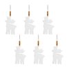 6x LVD Hanging Reindeer Wooden Ornament Home/Lounge Christmas Decor 13cm White