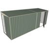 Build-a-Shed 1.5 x 5.2 x 2m Sliding Door Tunnel Shed with Hinged Side Door - Green