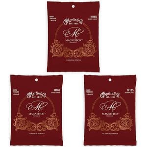 3PK Martin Guitar M165 Magnifico Guitar String Silver Plated Hard Tension