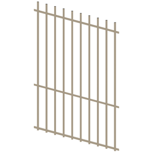 ProtectorAl 350 - 1200 x 1800mm Paperbark Raked Up to 15º Batten Pool Fence Panel