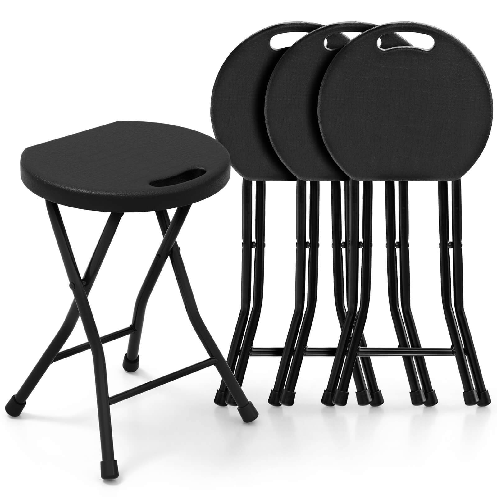 Costway 4x Folding Dining Stool Black Bunnings Australia