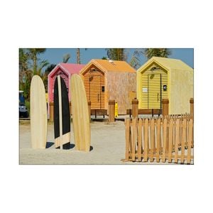 Artey | Beach huts - Stretched Canvas - Stretched Canvas - 80 x 120 cm