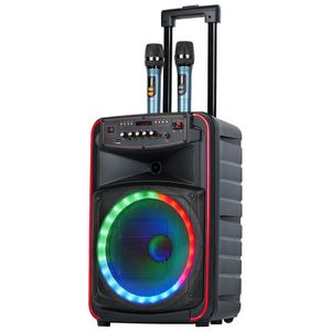 YOPOWER Karaoke Machine, Bluetooth Speaker, 2 Mics, 8H Playtime