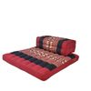 Handmade Meditation Cushion & Seating Block Set - Red