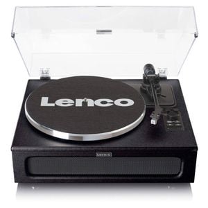 Lenco LS-430 Turntable/Record Player w/ 4 Built-In 15W/10W Speakers - Black