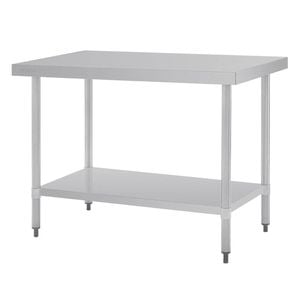 Vogue Prep Table Stainless Steel 1200mm Commercial Kitchen Bench Worktop