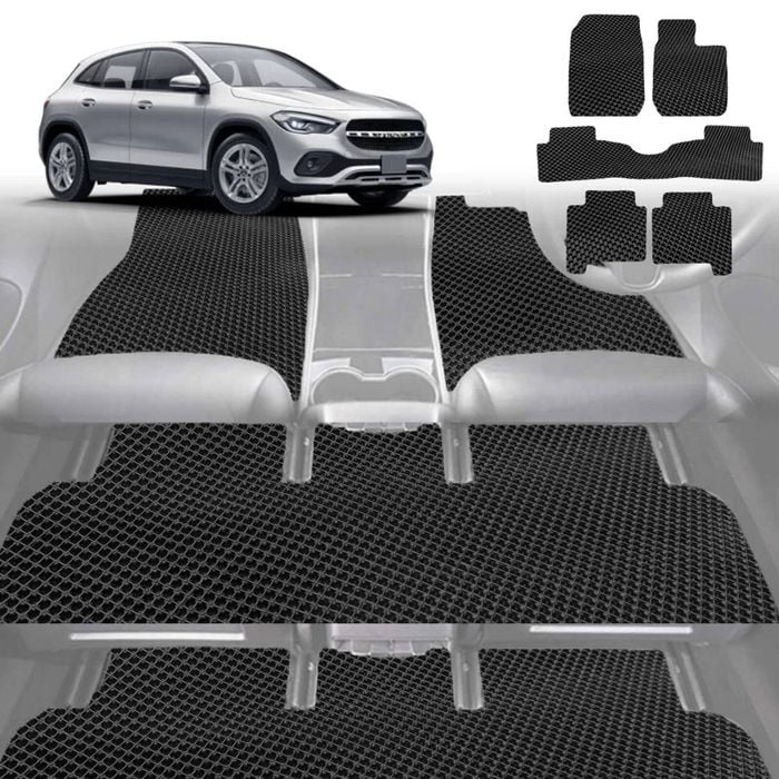 6D Diamond Car Floor Mats for Mercedes-Benz GLE-Class 2020-Current-Ultimate Set-Black-Outback GT