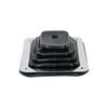 Small Rubber Universal Shifter Boot with Chrome Plate 5-5/8" x 6-3/4"