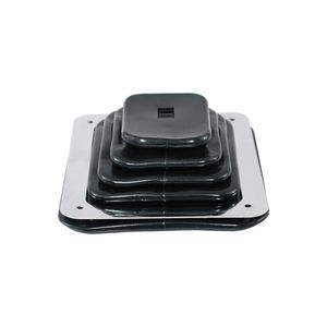 Small Rubber Universal Shifter Boot with Chrome Plate 5-5/8" x 6-3/4"