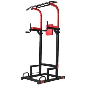 Fitness Master Dip Tower Knee Raise Push Pull Up Bar Gym Station Weight Bench