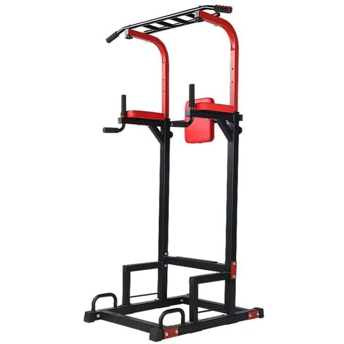 Fitness Master Dip Tower Knee Raise Push Pull Up Bar Gym Station Weight Bench