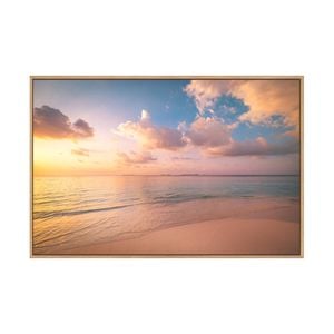 Artey | Beautiful Clouds - Framed Canvas - Natural Frame - 40 x 60cm