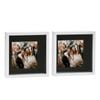 Nicola Spring 10" x 10" White 3D Box Photo Frames - 6" x 6" Mount - Pack of 2