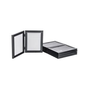 Nicola Spring Double 2 Photo Freestanding Hinged Folding Multi Picture Photo Frame - for 5x7" (13x18cm) Photos  - Pack of 5