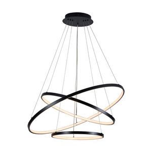 Lexi Lighting Trinity LED Pendant Light Small Black Iron Aluminum 2300 Lumens