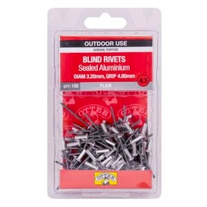 Otter 3.2 x 4.8mm Sealed Aluminium Blind Rivets - 100 Pack