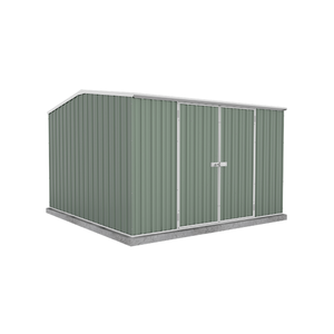 Absco Sheds 3.0 x 3.0 x 2.06m Pale Eucalypt Premier Double Door Garden Shed