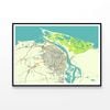 Map Of Barranquilla, Atlantic, Colombia  Print 100% Australian Made 120x90cm  (Poster)