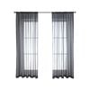 Windoware 500 x 213cm Charcoal Coco Sheer Rod Pocket Curtain - 1 Pack