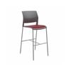 Olg Game Bar Stool Chrome Legs White Shell Tomato Red Upholstered Seat Only