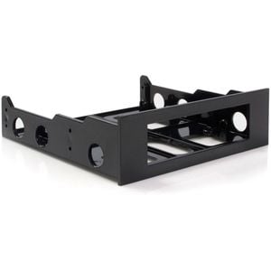 Startech.com 3.5" To 5.25" Front Bay Mounting Bracket - Desktop Front Bay Adapter - Black - Plastic - 1 Each