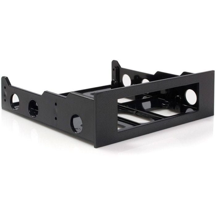 Startech.com 3.5" To 5.25" Front Bay Mounting Bracket - Desktop Front Bay Adapter - Black - Plastic - 1 Each