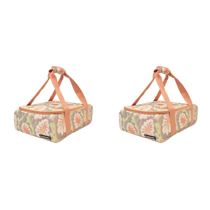 2PK Bambury Sadie Insulated Food Carrier Cooler Bag 40x27cm