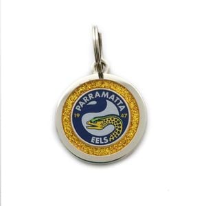NRL Pet ID Tag - Paramatta Eels - Engravable - 25mm diameter