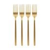 Argon Tableware Stainless Steel Dinner Forks - 19.5cm - 4x Durable Rust Resistant Stainless Steel Dishwasher Safe Flatware Set