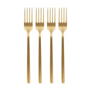 Argon Tableware Stainless Steel Dinner Forks - 19.5cm - 4x Durable Rust Resistant Stainless Steel Dishwasher Safe Flatware Set