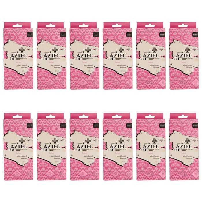 12x 6pc Wild Scents Aztec Aromas Plant Based Incense Sticks Fragrance Lotus