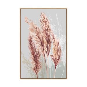 Artey | Blushing Pomp Grass II - Framed Canvas - Natural Frame - 40 x 60cm