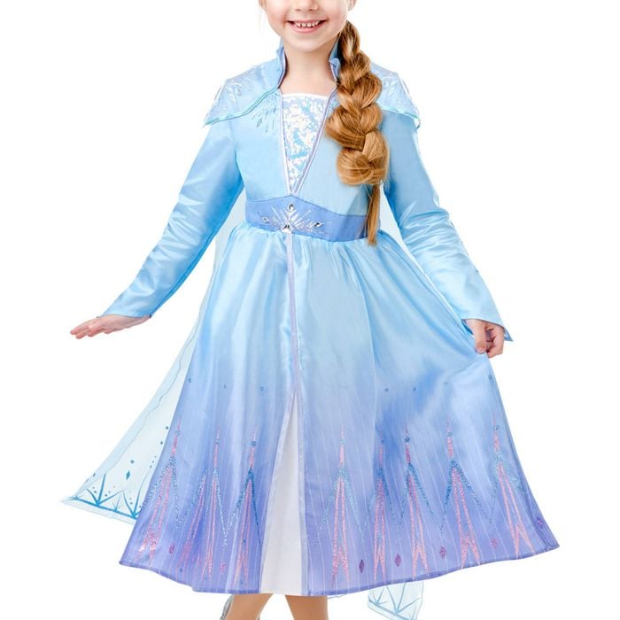 Disney Elsa Frozen 2 Deluxe Girls Dress Up Character Party Costume Size 3-5yr