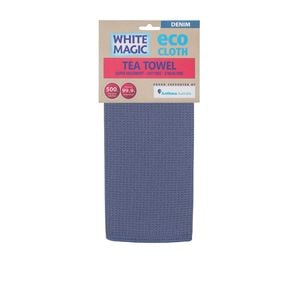White Magic Eco Cloth Tea Towel Denim