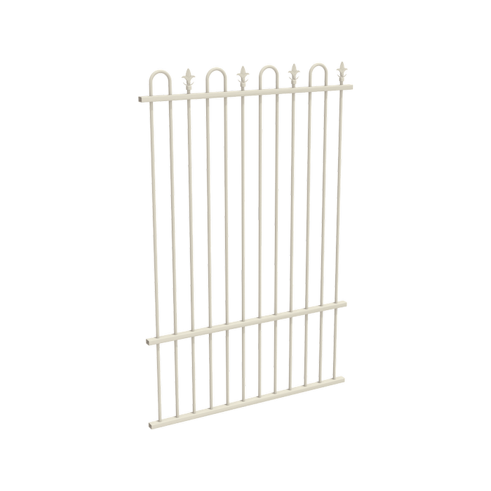 ProtectorAl 350 - 1200 x 1800 mm Surfmist Aluminium Loop And Spear Pool Fence Panel With Mid Rail