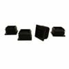 Surface Gard 32mm 5/16" Black Threaded Internal Square Plastic End Closure - 4 Pack