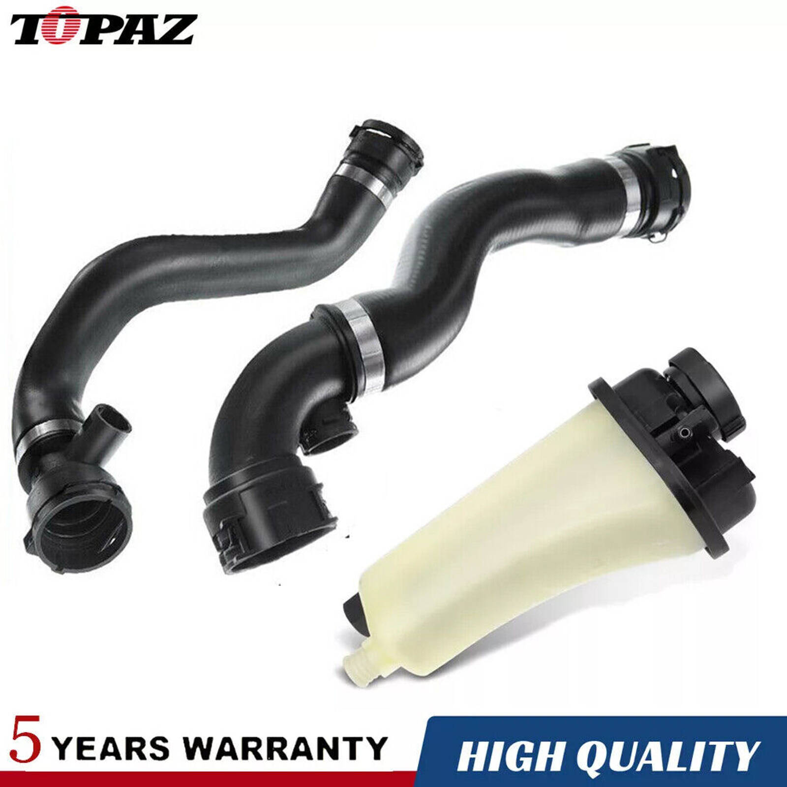 TOPAZ Expansion Tank + Upper & Lower Coolant Hose for BMW E46 323i 325i 328i 1998-2006 product image