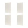 4x Fibreglass Acoustic Room Treatment Sound Panels 600x300x50mm 0.7sqm White