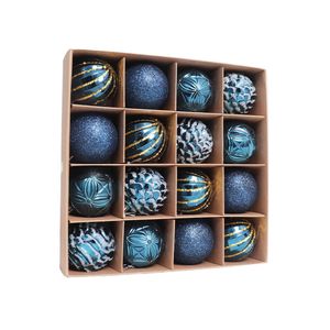 Catzon 16 Pcs Christmas Ball Ornaments Shatterproof Plastic Hanging Baubles for Holiday-Set 6