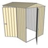 Build-a-Shed 1.5 x 2.3 x 2.3m Narrow Front Gable Dual Single Hinged Door Shed - Cream