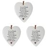 3x Ceramic Hanging 9cm Heart Precious Daught w/Hanger Ornament Home/Office Decor