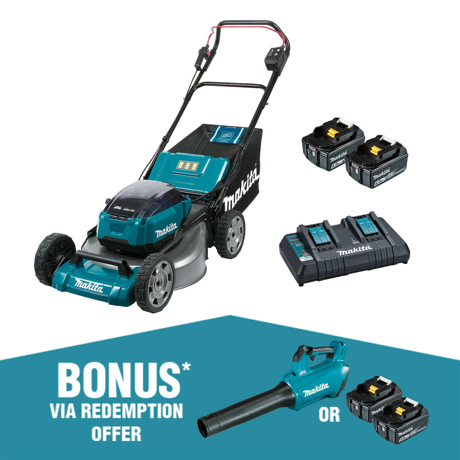 18v Makita Lawn Mower Range Makita DLM481 Twin 18v LXT Cordless