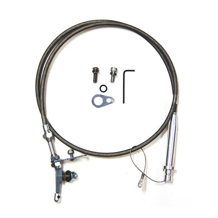 Cal Custom Flexible Kickdown Cable Kit GM TH350 TH400 Braided Stainless Steel