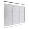 Lugna 2100 x 1801-2700mm Clear Anodised Mirror Wardrobe Triple Sliding Doors